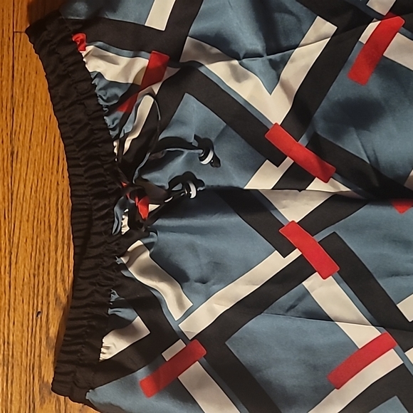 Zara Geometric Satin Wide Leg Pants, Med - Picture 2 of 9